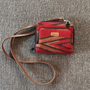 Pendleton Red and Tan Crossbody Bag